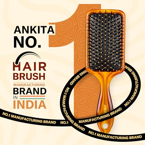 Image of ANKITA Wooden Finish Mini Paddle Hair Brush by Chhavi Creation (AP-144W)