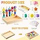 ZGIMI Montessori Spielzeug ab 3 4 5 Jahre Motorikspielzeug Fädelspiel Bausteine Sortierspiel für Kinder, Holz StapelspielFeinmotorik Lernspiele Geschenk für Baby Junge Mädchen （Mit Aufbewahrungsbox）