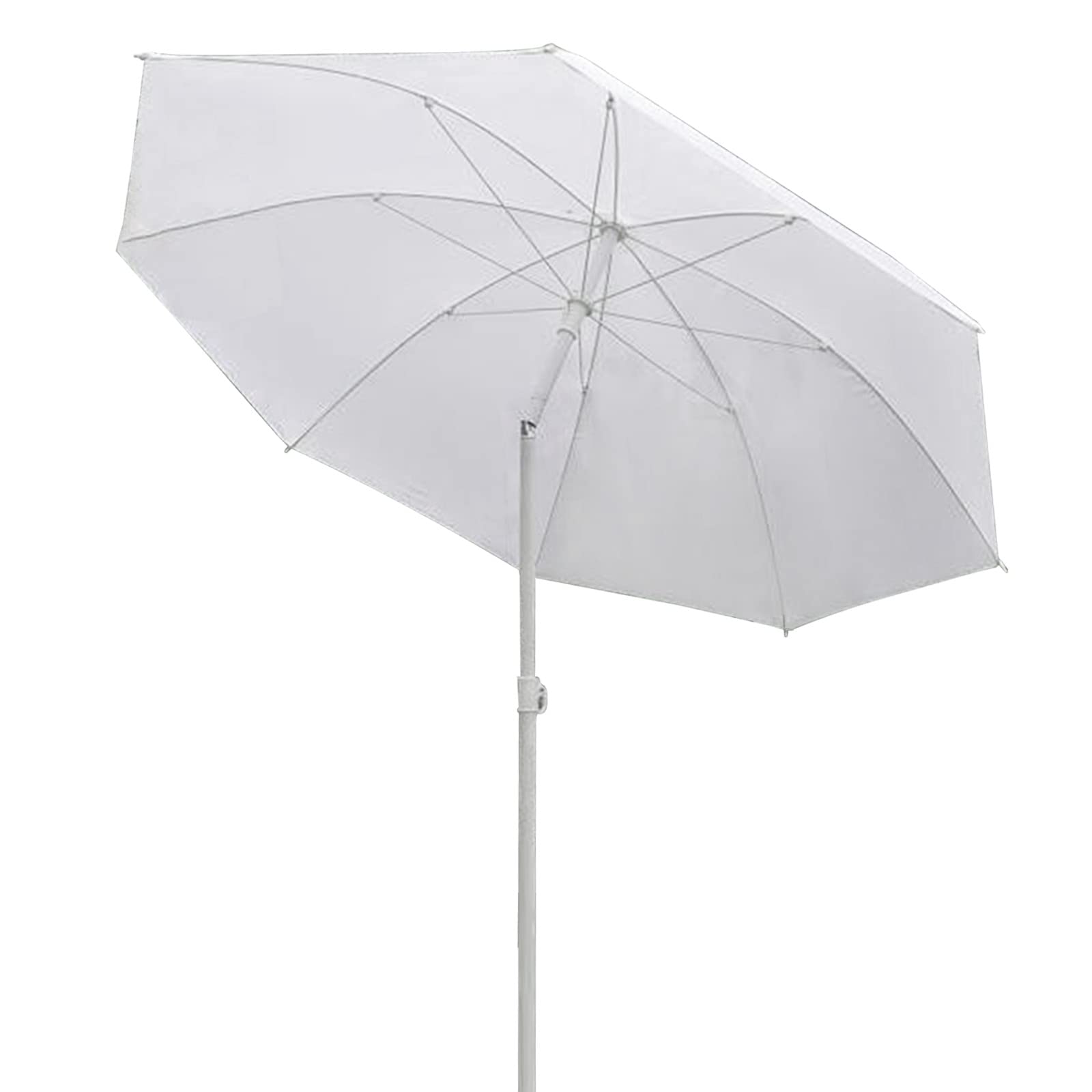 Parasol de jardin blanc 180 cm inclinable portable pour table et balcon
