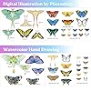 LET'S RESIN Realistic Paper Butterfly Moth,46 Pcs Double-Sided Faux Butterfly,Epoxy Resin Supplies,Vintage Floral Decoration,Resin Accessories for Art,Crafts,Molds #1