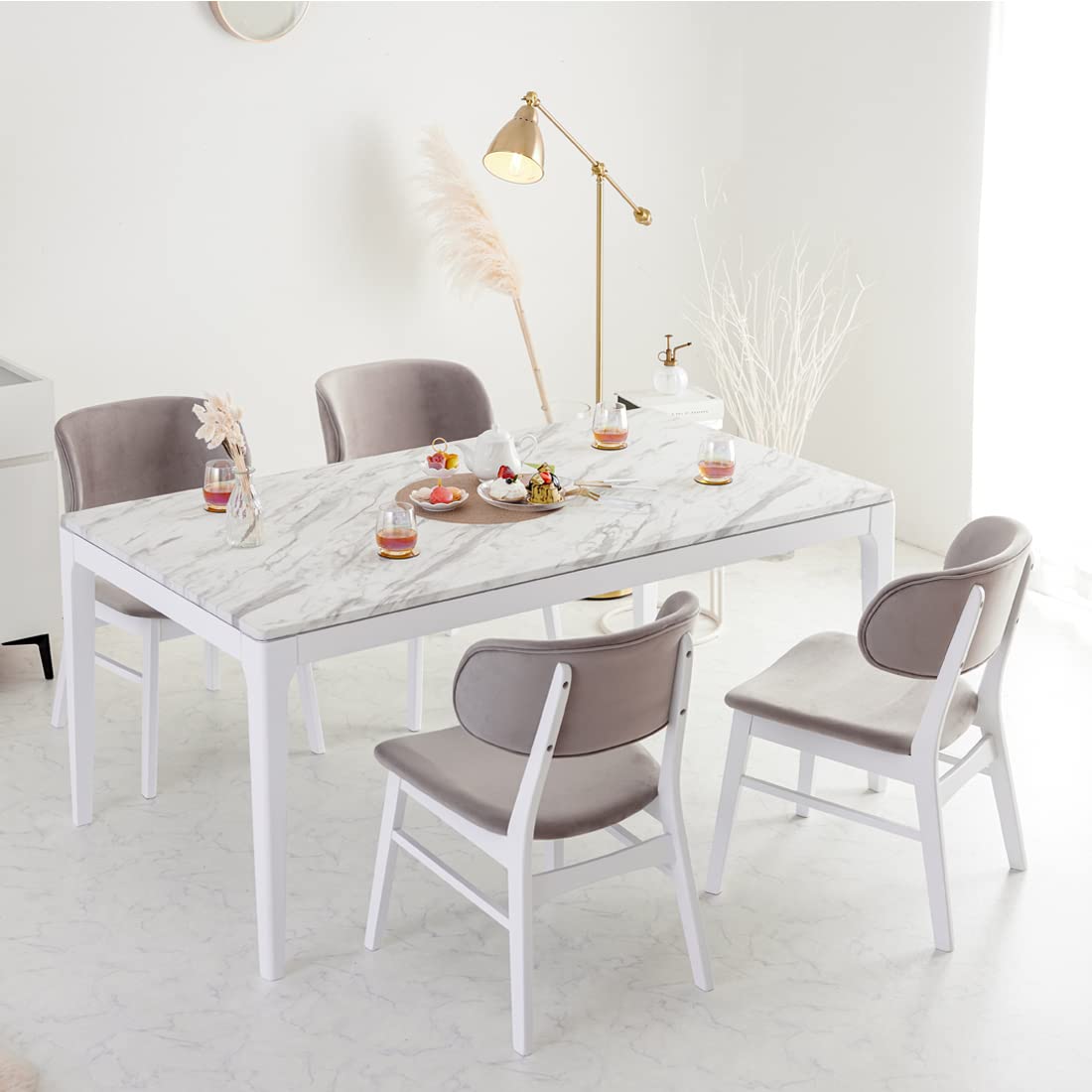 Amazon｜ノーブル ダイニングテーブル 160cm テーブル 単品 メラミン