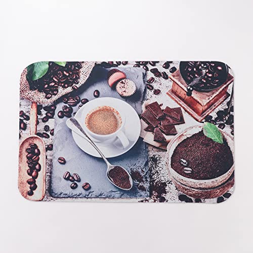 Image of UMAI X SAVYA Home Kitchen Mats|| 60 x 40 ||Anti-Skid Mat for Living Room,Bathroom,Shower,Bathtub mat,Multipurpose Mat (Coffee)