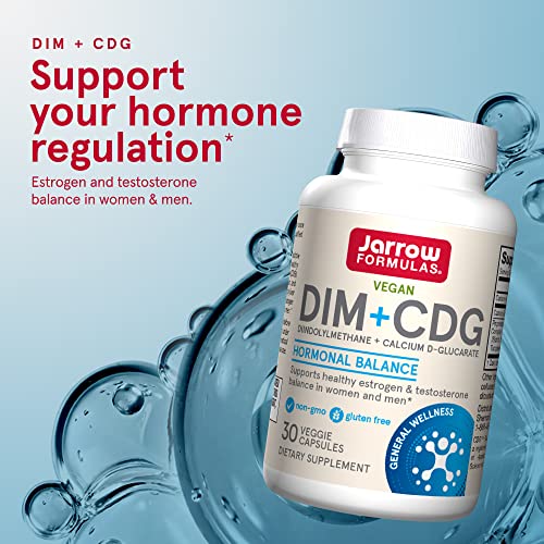 Jarrow Formulas Dim + Cdg - 30 Veggie Capsules - Dietary Supplement Supports Hormonal Regulation + Estrogen & Testosterone Balance In Men & Women - 30 Servings (Packaging May Vary) #TOP2