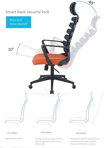 Miniatura 3 de Silla de escritorio reclinable de oficina con respaldo alto ergonómico de malla para computadora, sillas reclinables de oficina en casa con