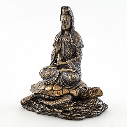 Estatua Guan Yin Resurgiendo del Mar 6.5 pulgadas miniatura 2