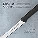 Messermeister 4.5” Serrated Tomato Knife with Matching Sheath, Black - German 1.4116 Steel Alloy - Rust Resistant & Easy to Maintain - Handcrafted in Santa Catarina, Portugal