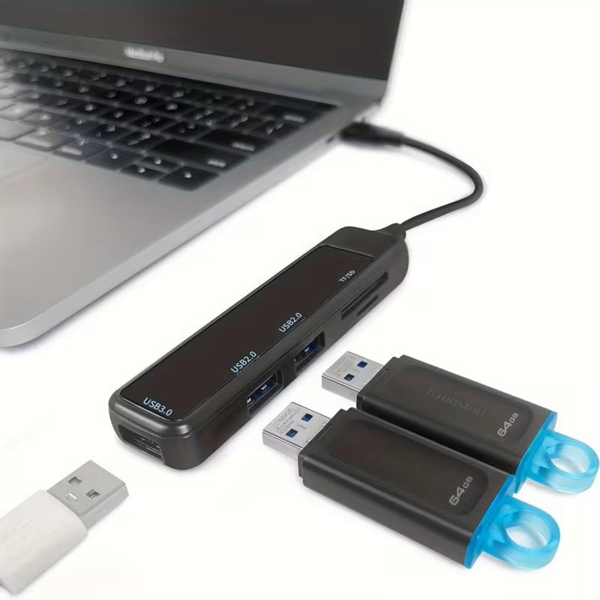 LUCBIT CRYPTO USB C Hub 4-in-1 Type C Hub with 3 USB Ports, SD/TF Card  Reader Slim Portable USB C Splitter for Type C Devices/MacBook Pro/Air  Samsung/Samsung Galaxy S23 : Buy Online