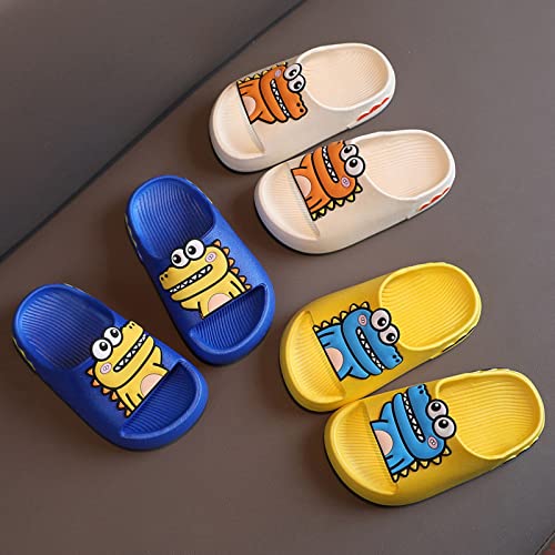 Boys Girls Cartoon Dinosaur Slides Infant Non-Slip Open Toe Shower Sandals Comfy Cushioned Soft Cute Slippers3