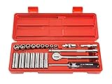 TEKTON 11451 1/4-Inch Drive Socket Set, Inch, 22-Piece