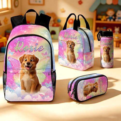 Image of Custom Backpack for Girl Kids Personalized Backpacks Set Back to School