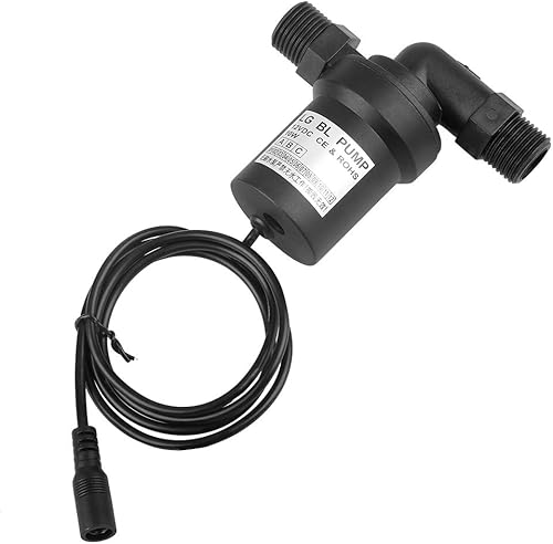 HURRISE DC 12V 10W Calentador de agua solar de alta temperatura de poco ruido sumergible sin escobillas bomba de circulación caliente 12 hilo