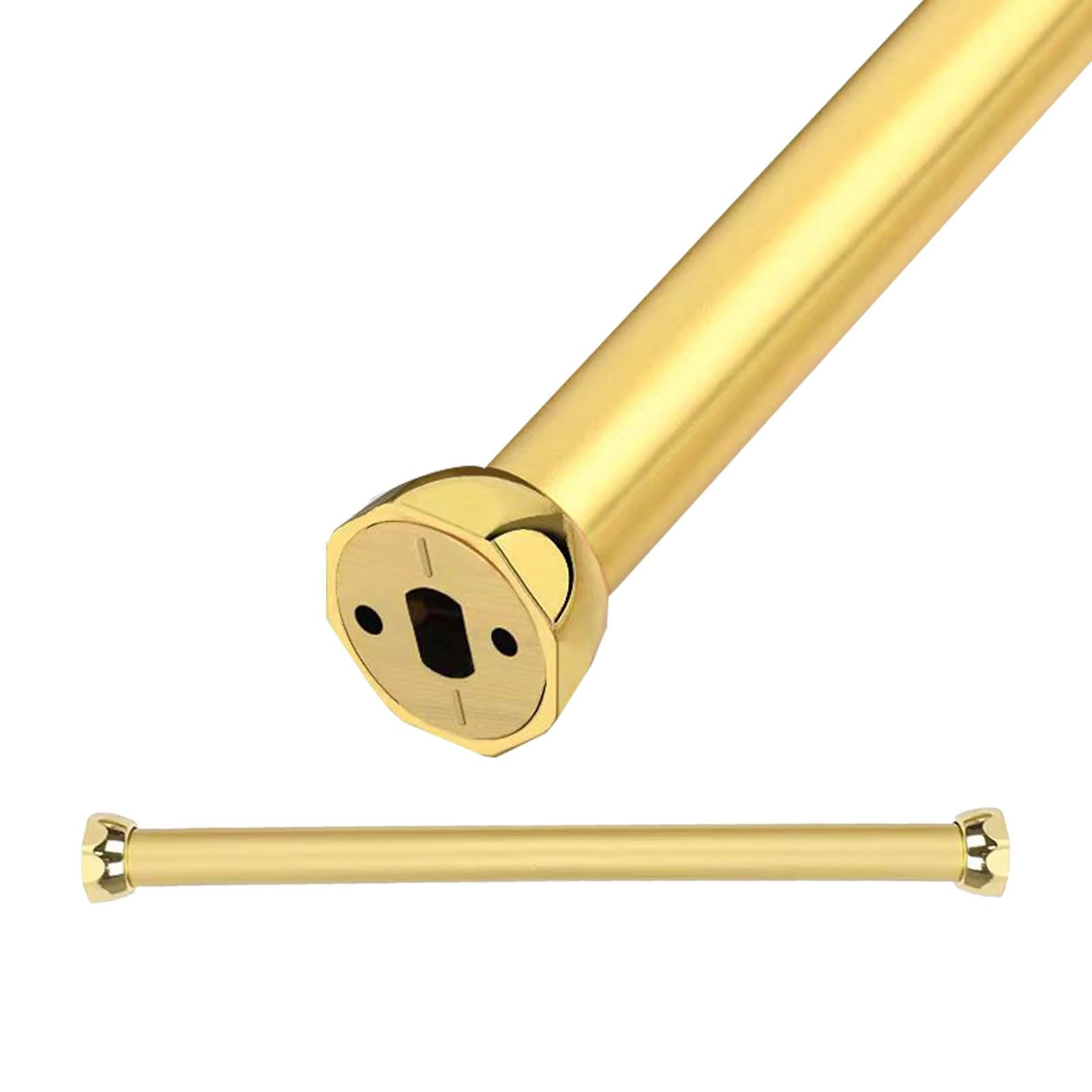 BDAYEK Wardrobe rail Clothes Rail Pole Wardrobe Matte Closet Rod for Hanging Clothes/Curtain, Sturdy Clothing Hanger Storage(Gold,120cm/3.9ft)