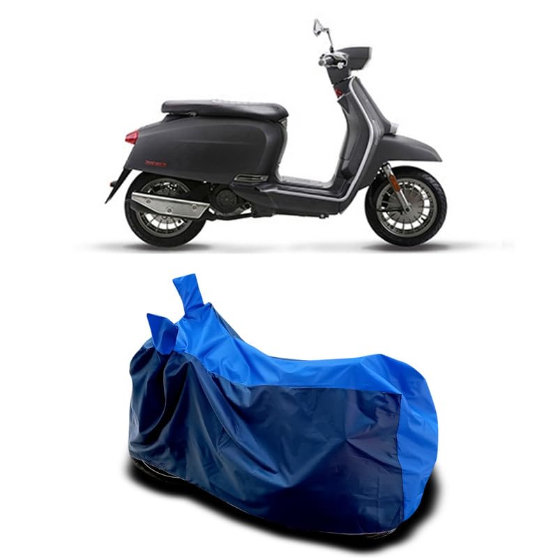 Image of DUFFEL-Two Wheeler Bike Body Cover Compatible for Lambretta V200 Heat Protectio /UV-Rays /Birds Dropping /DustProof /Waterproof All Variants [Nevay Blue]