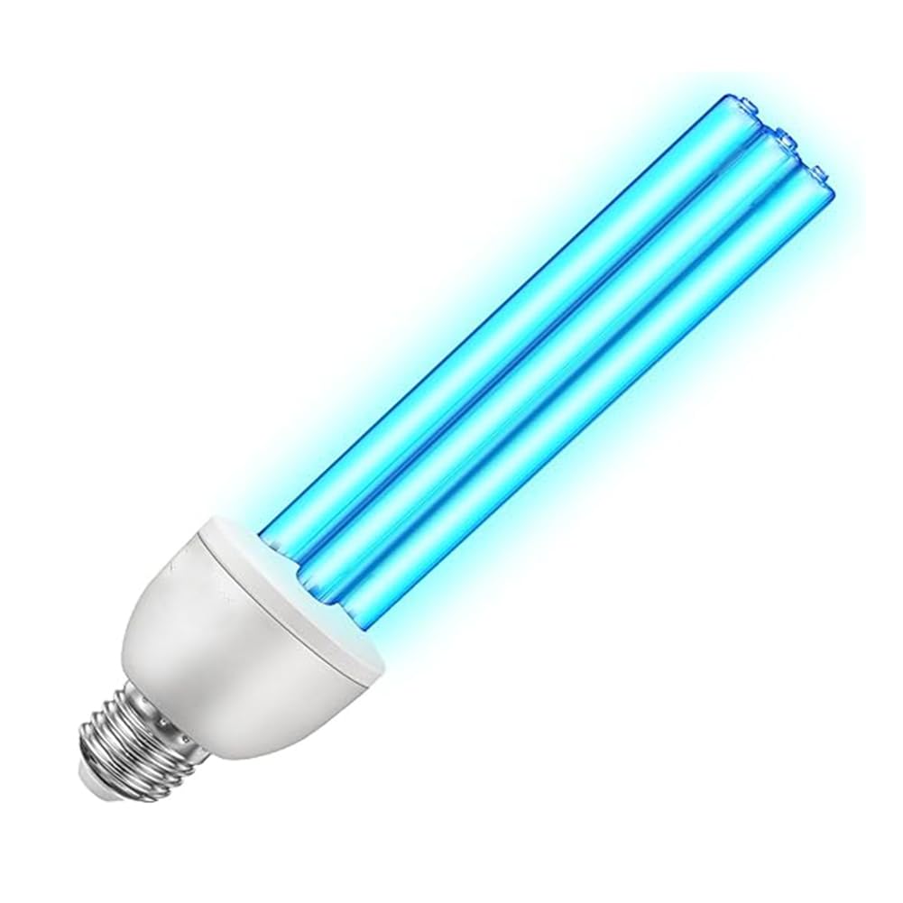 Générique Ampoule à Lampe Germicide UVC 25W, Ampoules UV 254nm avec Base E27, stérilisation à 360° pour Zones de 500 Pieds carrés
