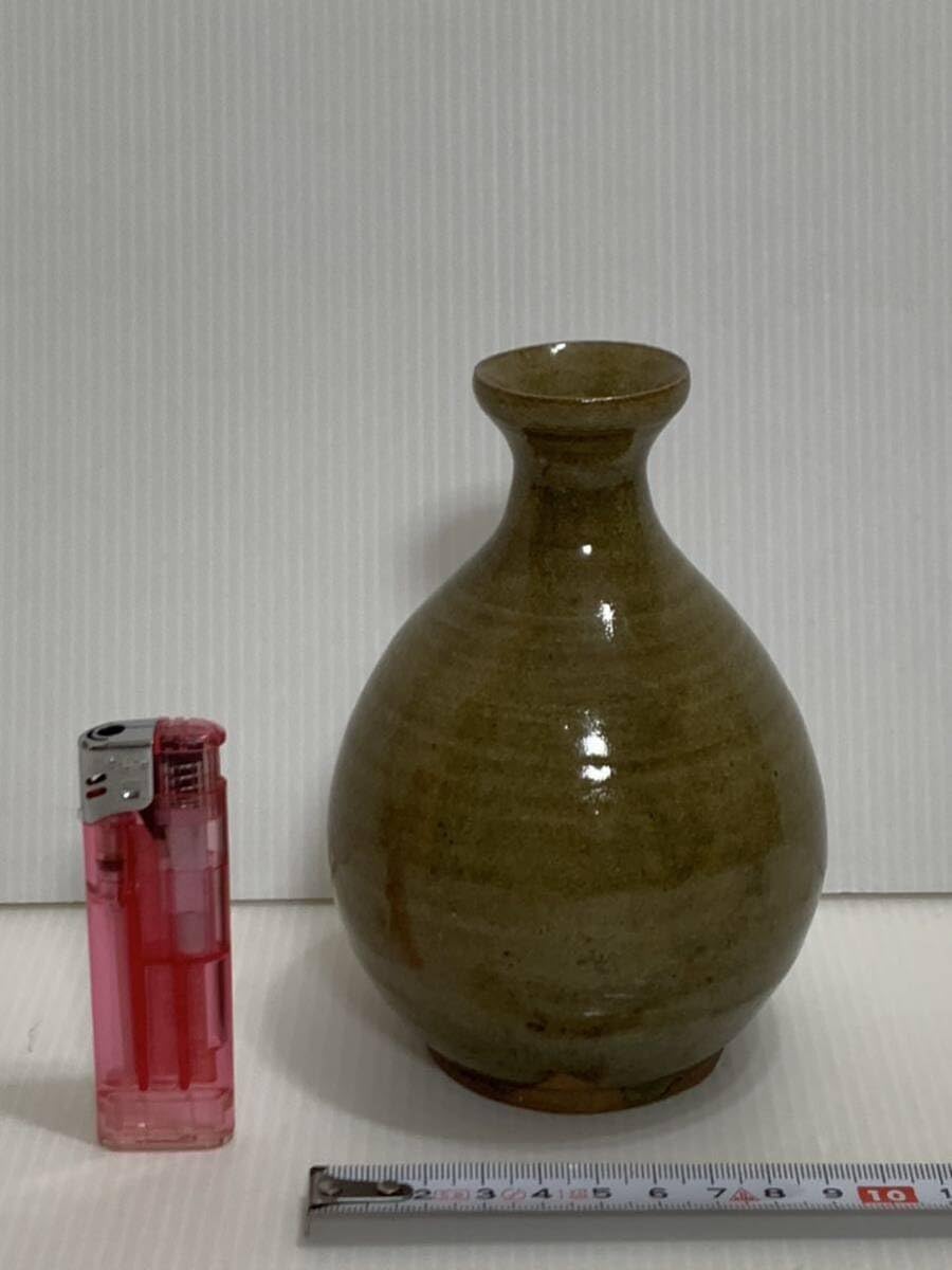 灰釉酒器花器一輪挿し