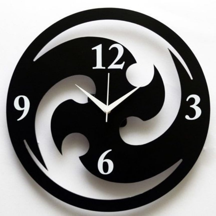Wooden Wall Clock for Home, Designer Stylish, 13x13 Inch, Without Glass, 5mm MDF Board (Wheel)-picture-28