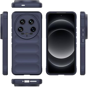 Coverzone Xiaomi Mi 14 Ultra İle Uyumlu Kılıf TPU Oyuklu Arka Yüzey Z-Etnik Esnek Silikon Kapak Mi 13 Ultra için O-tto Prime Silikon Kılıf Siyah