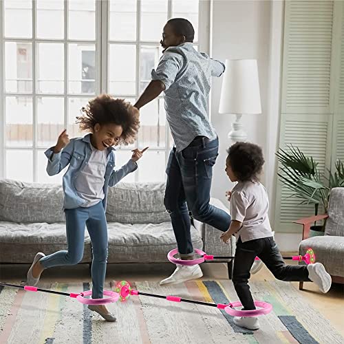 MEISHANG Cheville Skip Ball,Anneau de Saut de Cheville,Pliable Jouet d'Anneau de Saut de Cheville,Coloré Anneau de Saut Clignotant,Flash Saut Anneau Ball,Shine Cheville Skip Ball Dancing Ball Jouet – vue 7