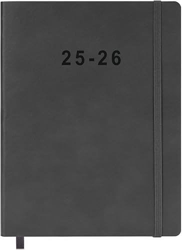 Agenda 2025 de 8.5 x 11 pulgadas, agenda semanal y mensual de 15 meses de octubre de 2024 a diciembre de 2025, cubierta de cuero vegano, cierre