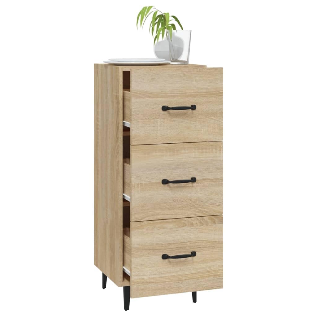 Aparador clásico con mucho espacio de almacenamiento, resistente placa superior para decoración y montaje en pared para mayor seguridad, elegante mueble para el salón de madera