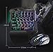 immagine 3UrChoiceLtd Tastiera da Gioco USB a Una Mano G30, 35 Tasti cablati con retroilluminazione a LED Arcobaleno, Mini Tastiera da Gioco Portatile a Una Mano, Design ergonomico con poggiapolsi (Nero) (G30)