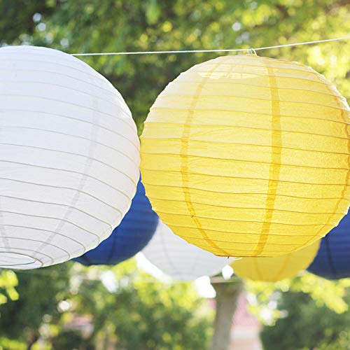 Just Artifacts Decorative Round Chinese Paper Lanterns 12Pcs Assorted Sizes (Color: White) #TOP6