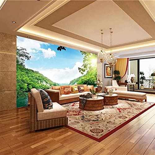 Papier peint panoramique 3D poster geant mural foret 350x256 - 6