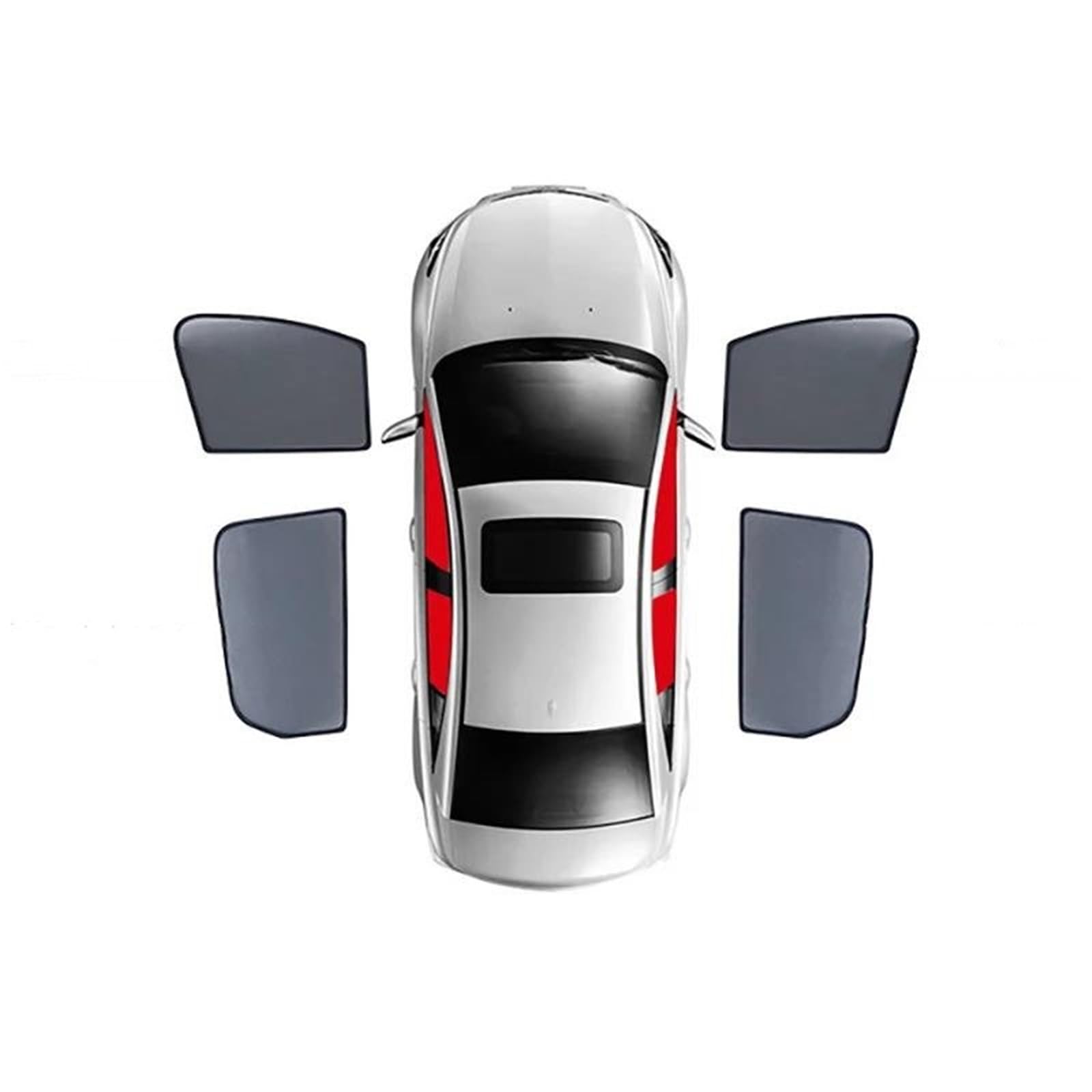 Parasole Auto Parabrezza Interno Tendina Parasole Per Finestrino Anteriore E Posteriore Per Toyota, Per Estima, Per Previa, Per Tarago 2000-2005, Magnetica, Per Auto(4PCS Front Rear)