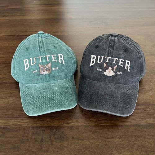 NAZENTI Custom Embroidered Dog Mom Hat, Personalized Dad Cap Embroidery, Dog Portrait, Unisex-Adults, Men's Adult, Cotton, S, Embroidered Hat, Letter Print4