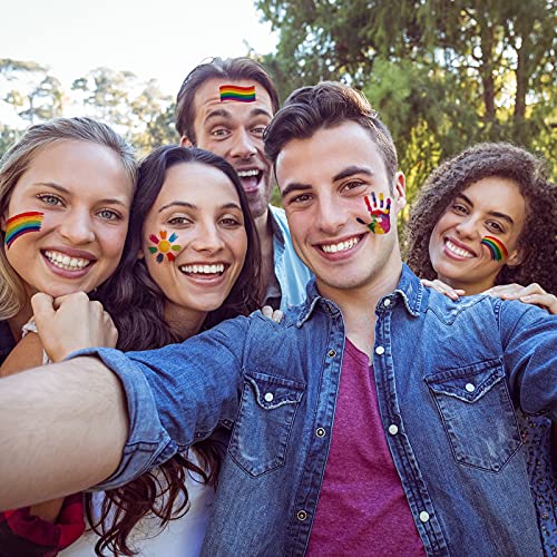 Xiyoka 80 Pcs Pride Tattoos, Gay Pride Tattoos, Lgbt Rainbow Temporary Tattoos, Waterproof Rainbow Flag Tattoo Stickers For Pride Equality Parades And Celebrations #TOP1