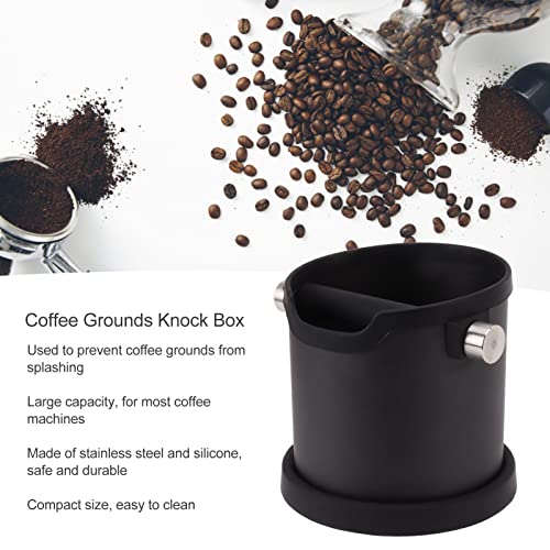 Coffee Knock Box, Waste Coffee Bucket, Stainless Steel Coffee Grounds Container Waste Bin Coffees Tools,With Removable Knock Bar and Non Slip,for Home Office - Image 4