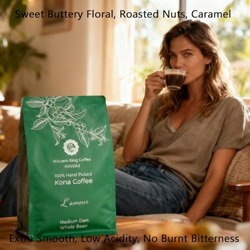 Hawaiian Kona Coffee Beans, 100% Kona No Blend, No. 1 Grade, Medium Dark Roast miniatura 4