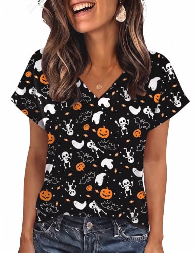 Zeagoo Womens Tops Rolled Short Sleeve Summer Shirts 2026 Fashion Tunics