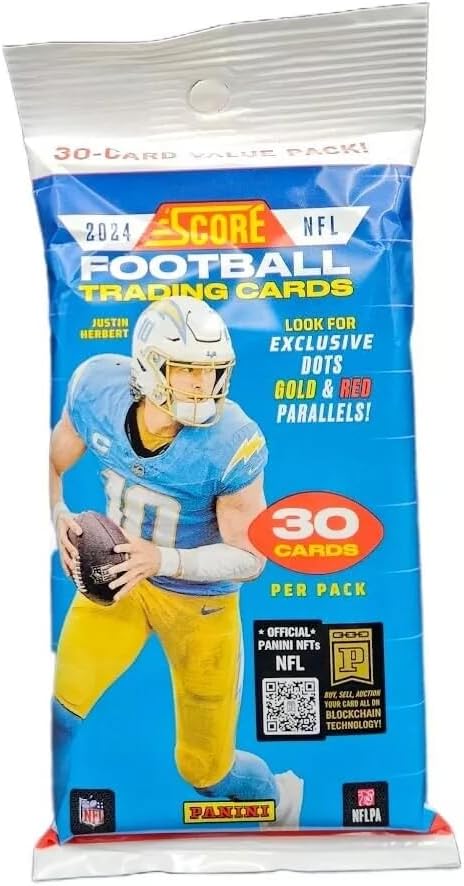 2024 Panini Score Football NFL Trading Card Jumbo Pack Gold & Red Parallels
