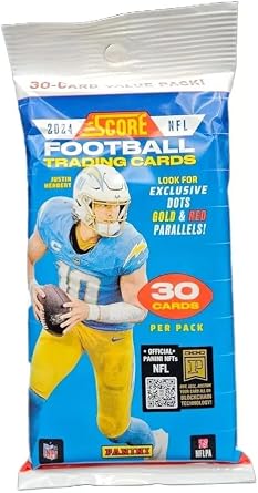 2024 Panini Score Football NFL Trading Card Jumbo Pack Gold & Red Parallels