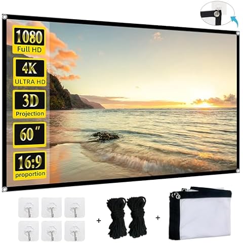 XINLEMY 60-inch Foldable Projector Screen Cover