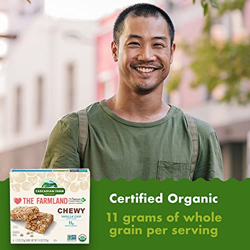 Cascadian Farm Organic Vanilla Chip Chewy Granola Bars, 6 Bars, 7.4 Oz. #TOP3