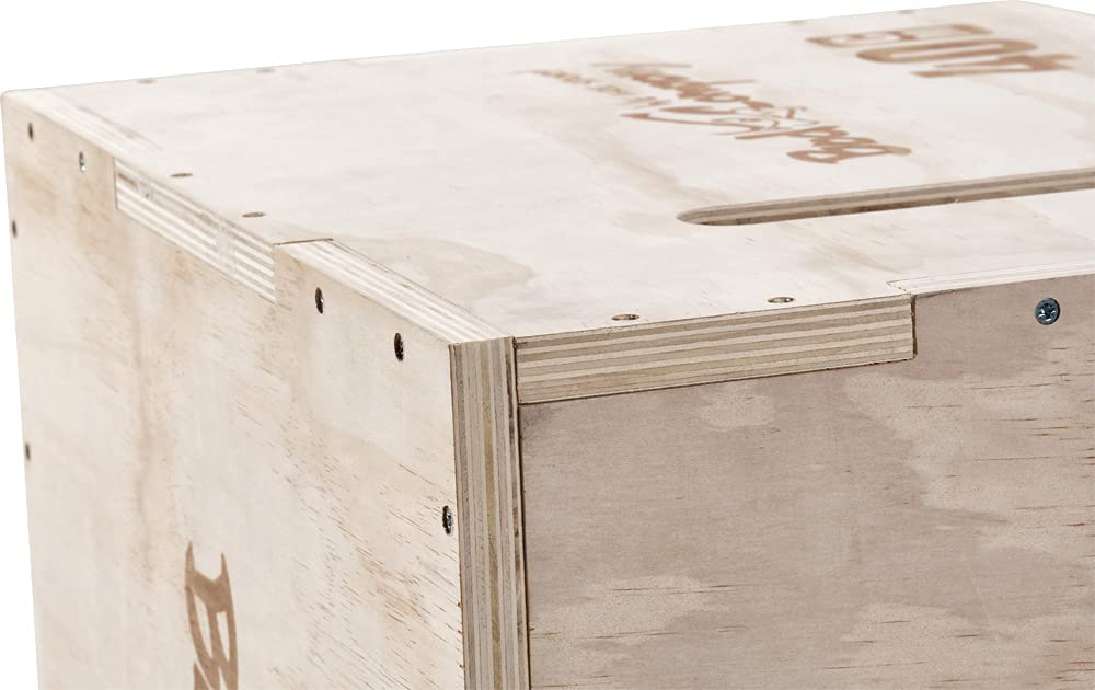 Bad Company Caja de salto I Plyo-Box 60 x 50 x 40 cm de madera para montar con una carga máxima de hasta 180 kg