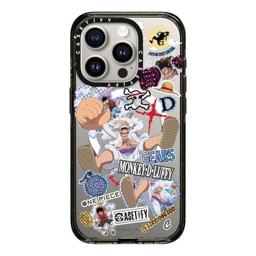 CASETiFY MagSafe ΉCpNg iPhone 15 Pro P[X [MILKi (4x MIL-STD-810G) / 2.5m̗NA / One Piece ] - NA ubN - Luffy Gears E