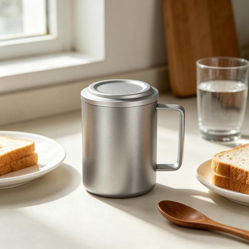 Mug in per titanio Doppia Parete Anti-Scottatura per Caffè Mug