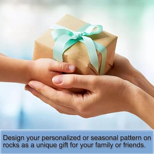 image for DECORKEY 24PCS River Rocks for Painting, Summer Decorations Garden Dec