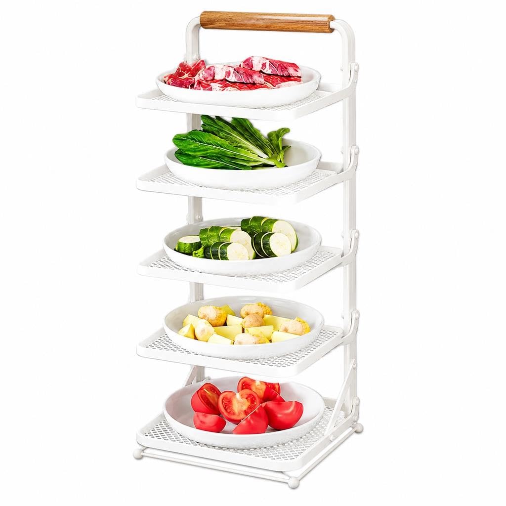 Étagère de Cuisine, Organisateur Pliable en Maille pour Plan de Travail
