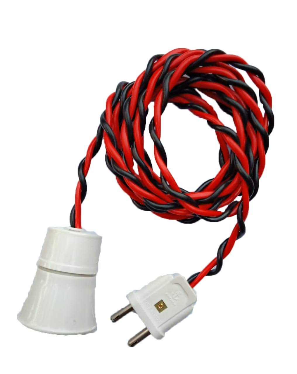 Anchor Pendent Holder and Anchor 2 Pin Plug with Flexible Copper Wire for Hanging Bulb (8 mtr)