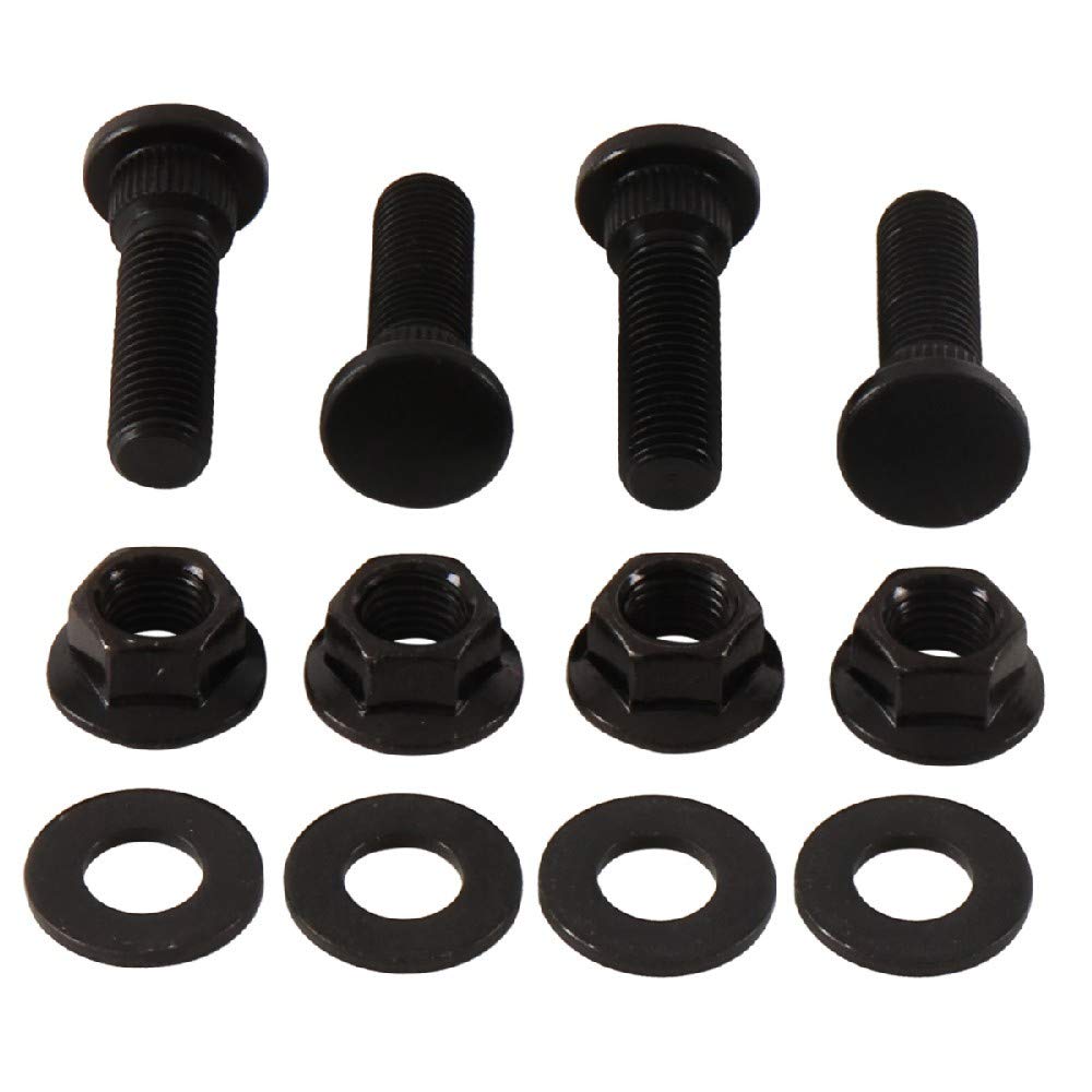 All BallsRacing Wheel Stud and Nut Kit 85-1016 Compatible With/Replacement For Polaris RZR 570 EU 2018, Yamaha YFM600 Grizzly 1998-2001