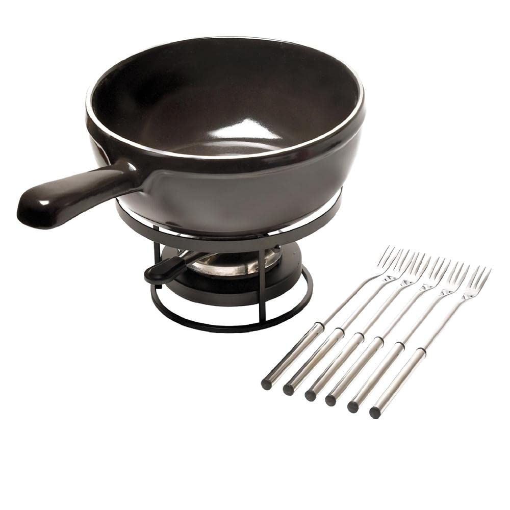 Amazon.com: Emile Henry Made In France Flame Cheese Fondue Set