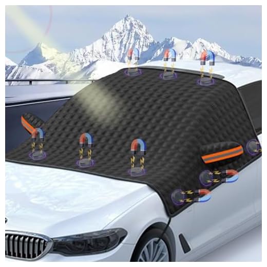 Frontscheibenabdeckung Winter,Windschutzscheibenabdeckung Auto Magnet,Autoscheibenabdeckung Winter, Scheibenabdeckung Auto Winter,Auto Winterabdeckung für Die Meisten Autos und SUV (verdicken)