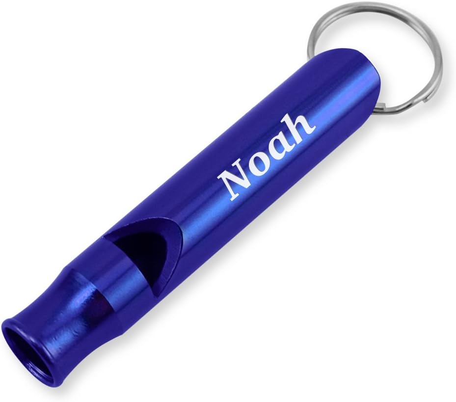 Dimension 9 Laser Engraved Anodized Noah Metal Safety/Survival Whistle with Key Chain Dimension 9 Laser Engraved Anodized Noah Metal Safety/Survival Whistle with Key Chain