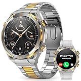 IOWODO Smartwatch Uomo Business, Display AMOLED 1.43", Batteria 900mAh, 100 Giorni Standby, Orologio Intelligente Premium con CHATGPT, GPS e Monitoraggio Salute per Android iOS, 2 Cinturini (Silver)