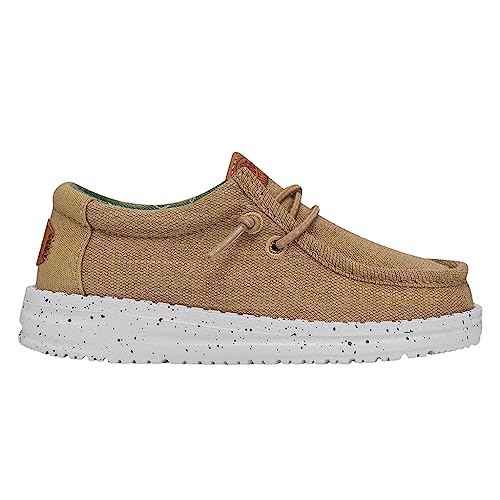 Image of HEYDUDE Wally Toddler Washed Canvas | Boy's Loafers | Boy's Slip On Shoes | Comfortable & Light Weight