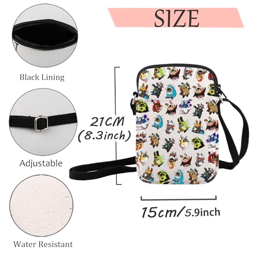 JXGZSO Funny Anime Gaming Crossbody Bag Anime Lover Gift Anime Themed Shoulder Bag Gaming Art Bag2